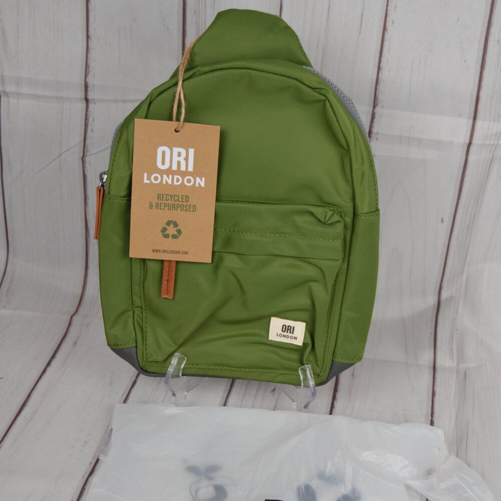 Ori London Willesden Avocado Green Crossbody Sling Bag Recycled Nylon Large NEW